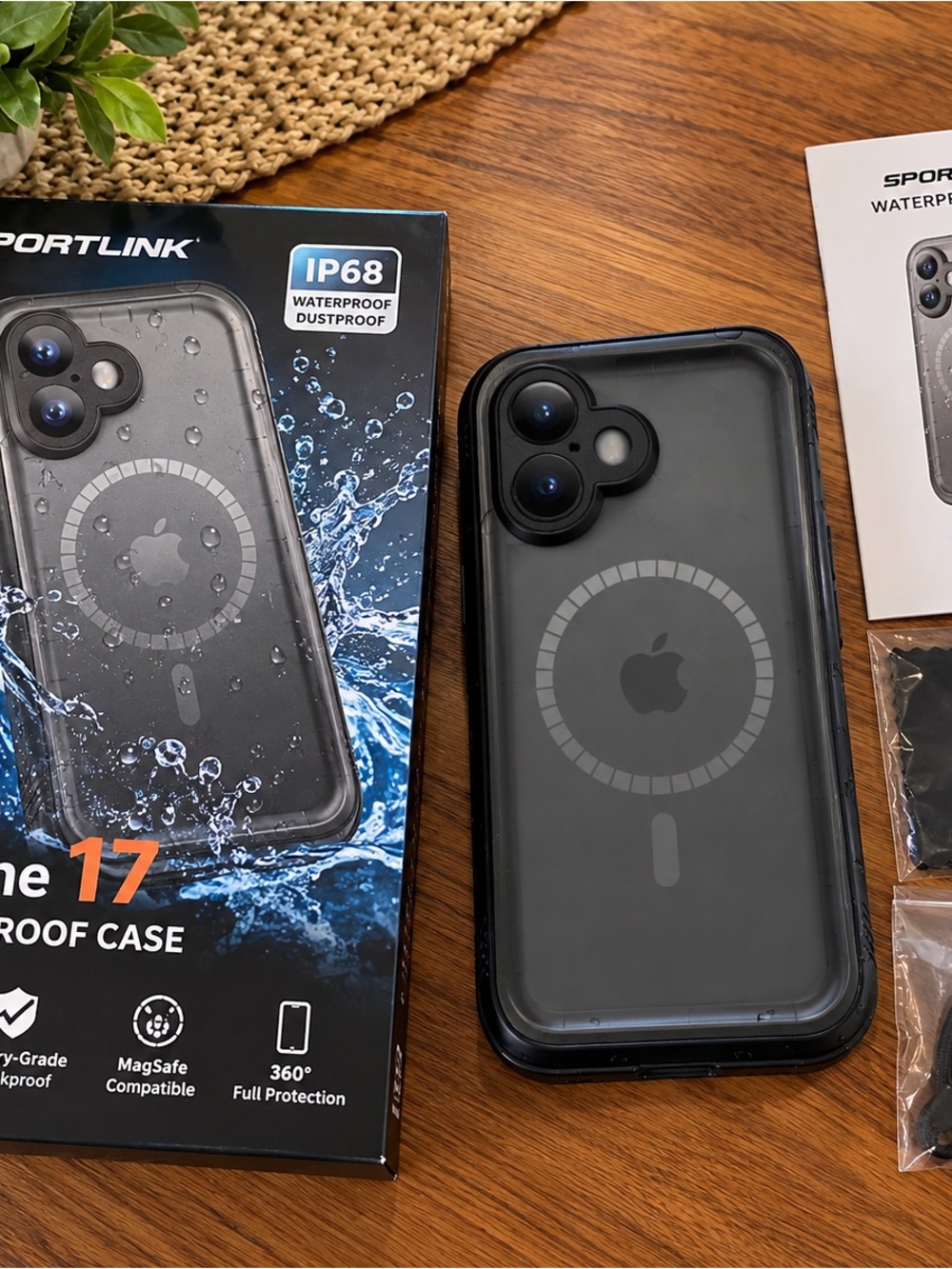 Waterproof MagSafe-Compatible iPhone 17 Case - Black